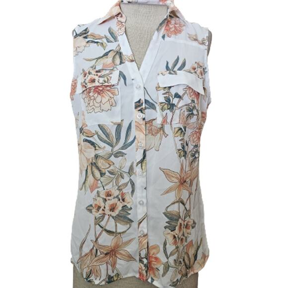 Floral Sleeveless Blouse Size Small New with Tags - Picture 1 of 5